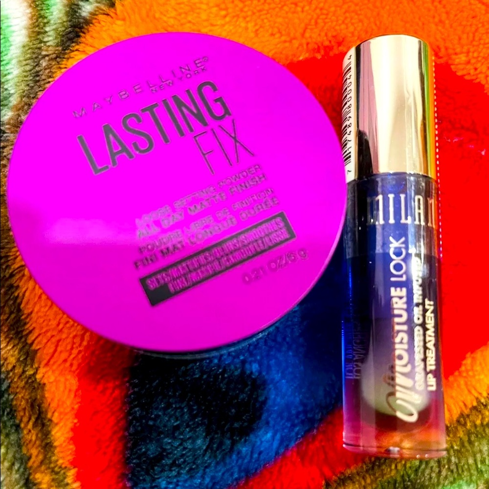 Maybelline Loose Powder And Milani Moisture Lock
